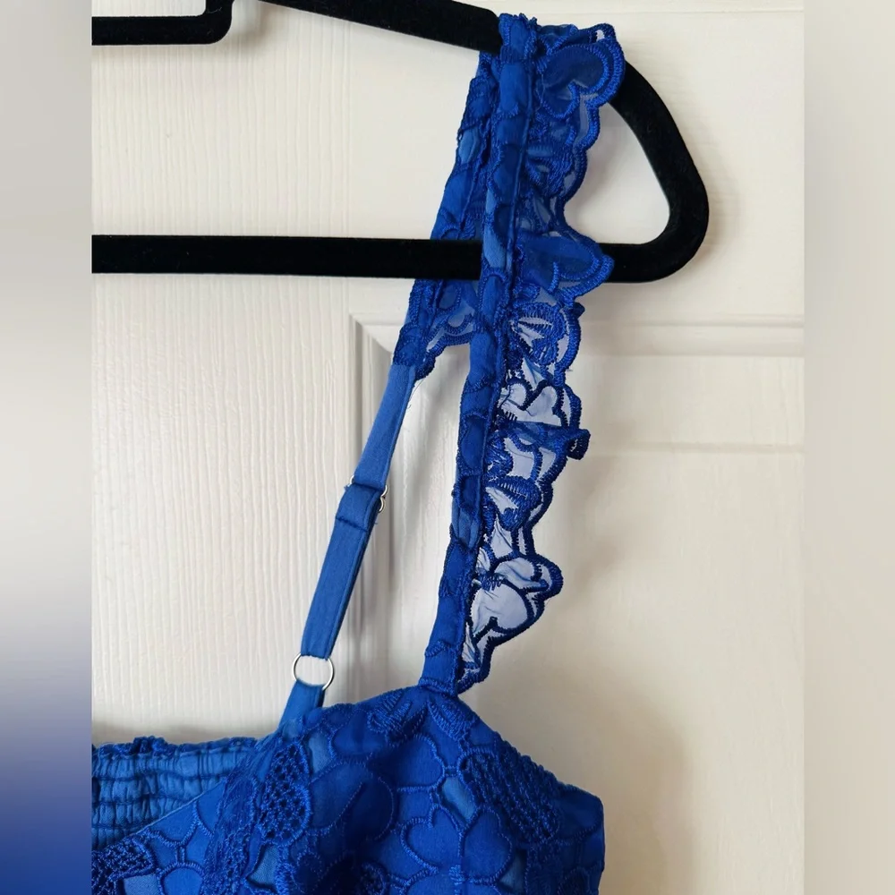 Anthropologie Blue Lace Mini Dress - Picture 7 of 14